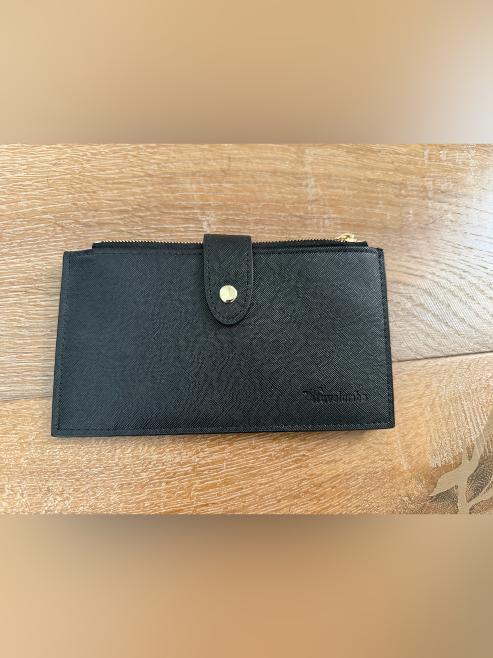 Travellambo Black Zip & Snap Card Holder Wallet never been used